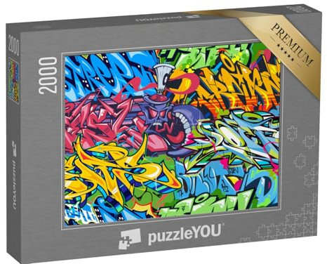 puzzleYOU: Puzzle 2000 Teile „Abstrakte Bunte Graffiti Street Art“ – aus der Puzzle-Kollektion Graffiti