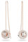 Swarovski Hollow Drop-Ohrhänger, Weiße und Rhodinierte Hängeohrringe mit Strahlenden Swarovski Kristallen