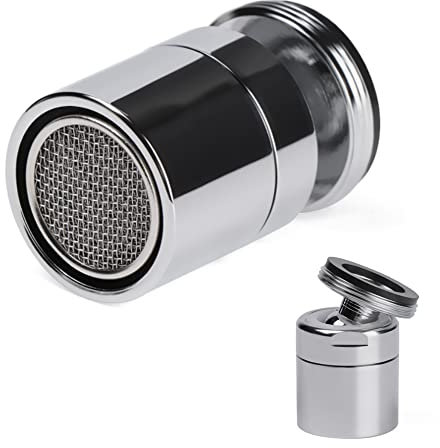 HATOOLHA® Um 360 Grad drehbarer Wasserhahn-Belüfterfilteradapter für Küchenspüle, Wasserhahn, Düsenadapter, Ersatzteil (männlich, 18 mm)