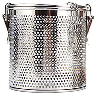 Sahgsa Colino per spezie in acciaio inox, filtro per spezie, filtro per tè, filtro per tè, grande colino da tè con catena e ganci, accessori da cucina, tè e erbe aromatiche, spezie da caffè