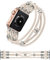 TOYOUTHS Perlen Armband kompatibel mit Apple Watch 38mm 40mm 41mm 42mm, Damen geflochten Nylon elastisch Boho niedlich stilvoll Ersatzarmband für iWatch Serie 10/9/8/7/SE/6/5/4/3/2/1, Polarstern, M