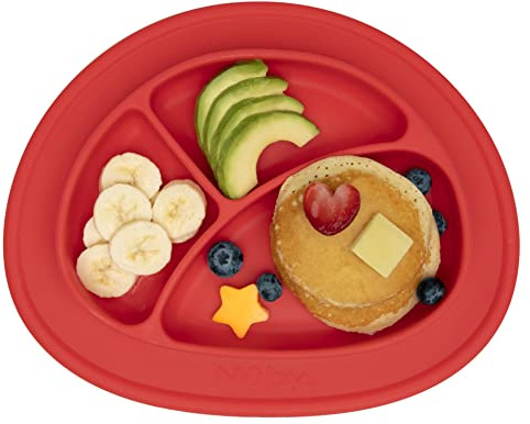 Nuby Silicone Sure Grip Miracle Mat, Fits Most High Chairs, 6 M+, Red | Fits Most High Chairs - 6+ Months - Red