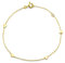 OROVI Damen Goldschmuck, Gold Armband mit Herze, 9 Karat (375) Gelbgold 18 cm
