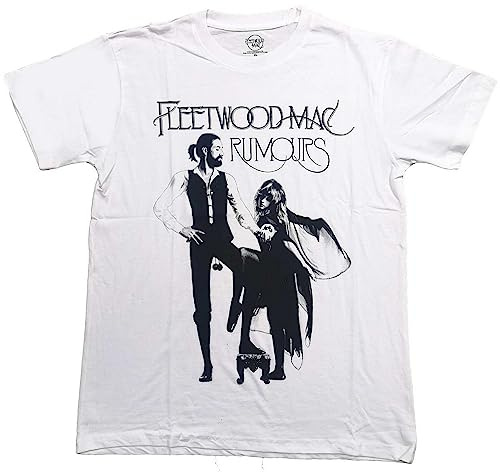 Fleetwood Mac T Shirt Rumours Band Logo Official Unisex White XXXXL