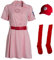 Damen Baseball-Liga-Dottie-Kostüm, Rockford-Pfirsich-Jersey-Kleid, Uniform-Set (XXL)