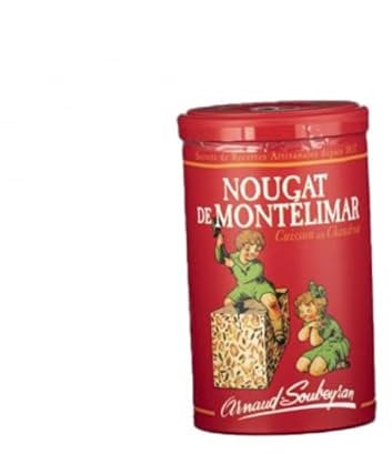 Nougat de Montélimar en boite métal rouge 200g - Arnaud Soubeyran