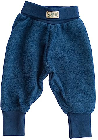 Lilano, Baby Hose Wollfrottee Plüsch, 100% Bio Wolle (kbT) (Marine, 62)