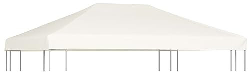 Festnight Copertura Superiore per Gazebo, Copertura per Gazebo, Telo Copertura Pergolato, Copertura Gazebo, 310 g/m² 4x3 m Bianco Crema