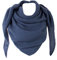 stylx Damen XXL Strick Dreieck Schal mit Reiskorn Strickmuster in Unifarben, Schal, Leichtes Tuch (jeansblau)