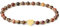 MetJakt Handgemachter Naturstein Perlenarmband 4MM Mini Stretch Armband Energiearmbänder 18k vergoldet Herz Armbänder für Damen Damenschmuck Echtes (Leopardenjaspis)