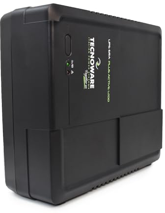 Tecnoware Power Systems - UPS ERA PLUS ACTIVE 1200, Onduleur 1200VA, Protection PC avec PFC Actif, Mac, Console de Jeu, AVR, USB, Batterie 12V 9Ah, Silencieux, 1200VA