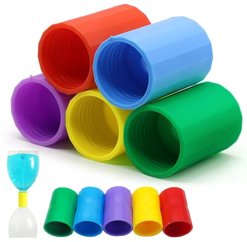 10 Pièces Vortex Connecteur, Tube de Raccordement Tornado Adaptateurs de Bouteille Tornade pour la Fabrication de Tornade Expérience Scientifique Test Éducation (5 Couleurs)