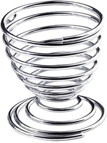 2Pcs Metal Egg Cup Spiral Kitchen Breakfast Hard Boiled Spring Holder Egg Cup Dishware and Serving Pieces