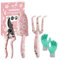 WORKPRO Gartenwerkzeug Set 4-tlg., Gartengeräte mit Geschenkverpackung, Gartenschaufel Gartenschere Gartenkralle Handschuhe, Geschenke für Gärtnerinnen und Gärtner, Gartengeschenk rosa