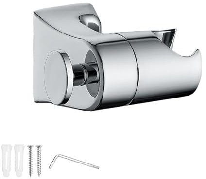Zfseyuh Soporte para alcachofa de ducha, soporte de ducha de mano con accesorios de montaje, soporte universal para alcachofa de ducha, baño de pared (plateado)
