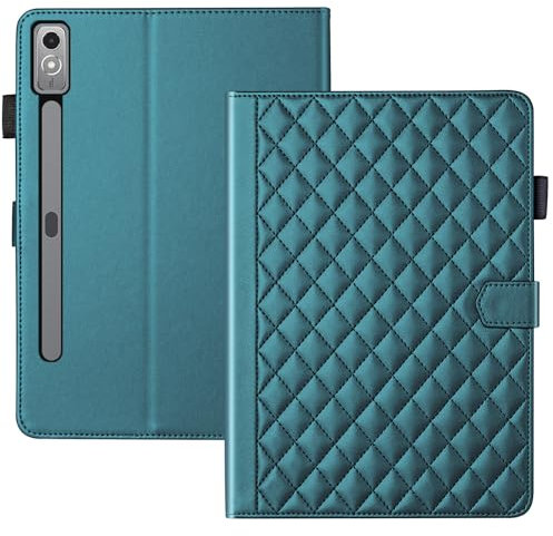 Jenyoog PU Leather Case for Lenovo Tab P11 Gen 2 11.5 2023 (TB-350FU), 2-Angles Viewing Lightweight Folio Book Cover Shell + Soft Silicone TPU Protective Back + Pencil Holder (Dark Green)