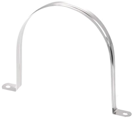 Unifizz Collier de serrage rigide en acier inoxydable 201 de 120 mm avec 2 trous en forme de U - Argenté