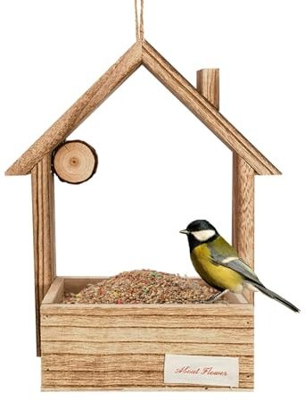 Zedernvogelfutterstation, Tragbarer Vogelhaus Futterspender Große Kapazität Outdoor Wildvogelfütterung Hängende Vogelfutterstation für Vogelbeobachtung