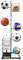Aolawco 5 Tier Ballständer mit 2 Korb Platz Sparende Abnehmbare Stehend Ballhalter, Garage Ball Aufbewahrung Sports Storage für Volleyball Fußball Basketball Ballhalterung Wand Storage (Schwarz)