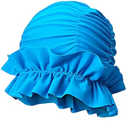 Gorros de Baño Elásticos para Mujeres, Gorros de Natación Suave Bordes Volantes Sombreros de Piscina de Gran Tamaño para Mujeres y Hombres, Pelo Más Largo y Grueso