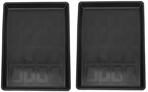 Happyyami Dog Cage Tray Set Pet Cage Potty Tray Dog Poop Tray Chick Cage Home Pet Potty Black 2 Pieces PP Material Easy to