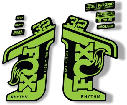 Autocollant de rechange pour fourche Fox 32 2021 Rhythm Series Vert (mat)