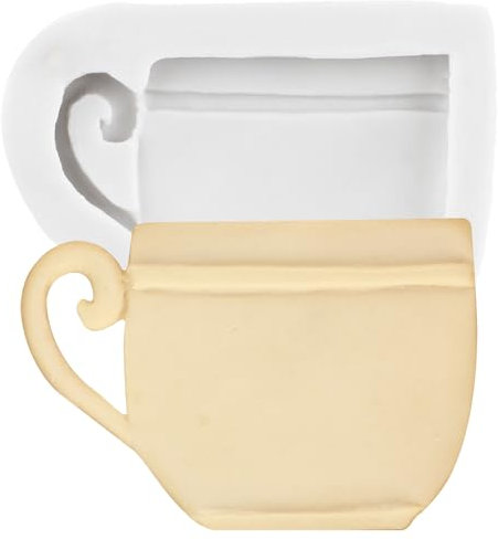 MINFEIDMS Tea Party Cake Mould Teacup Silicone Fondant Moulds Tea Cup Chocolate Candy Mould for Cake Decorating Cupcake Topper Gum Paste Polymer Clay