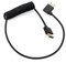 HangTon HDMI 8K 4K 60p Kabel für ATOMOS Ninja V SmallHD Ultra Sony Venice Z190 Canon XF705 Lumix S5II X G9 Z8 Kamera Portkeys Teradek, Linksgewinkeltes Typ A HDMI 2.1 Geflochtenes Spiralkabel 50cm