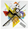 Posterlounge Sur blanc II Tableau en verre acrylique de Wassily Kandinsky 20 x 20 cm Déco colorée Tableaux Décoration murale