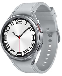 SAMSUNG Galaxy Watch6 Classic SM-R960 smartwatch e orologio sportivo 3,81 cm (1.5'') OLED 47 mm screen Argento Wi-Fi GPS (satellitare) (Ricondizionato)