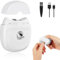 LOPHE Electric Nail Clippers, Electric Automatic Nail Clippers Cutter with 2 Adjustable Speeds, Rechargeable Nails Trimmer with LED Light, Safety Fingernail Trimmer for Adult Elderly Kid (A-White)