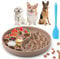 Anti Schling Napf für Hunde und Katzen, Antischlingnapf Hunde, Slow Feeder Hund, Silikon Hundenapf mit Saugnapf, Schleckmatte Hund Katze für Nassfutter und Trockenfutter