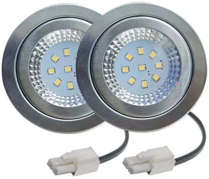 eufeifeiegds 2er-Pack Rauchabzugsleuchte for die Küche, 1,5 W, 230 V, 68 mm, Dunstabzugshaubenleuchte, Herdhaubenlampe, Rauchabzugsleuchte, Weiß 6000 K wefeiegds