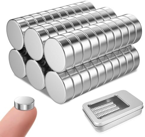 60PCS Aimant Puissant 10mm x 3mm, Aimant Frigo Petit Neodyme, Aimant pour Frigo, Tableau Blanc, Tableau Magnétique