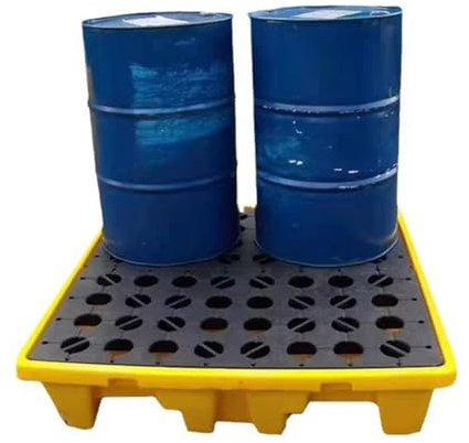 XPLKQXE Plataforma Antiderrames Drenaje Y Compartimentos Montacargas, Palet Modular Contención Derrames, Bandeja Contención Capacidad Carga Interiores Exteriores(25.6x25.6x6.7in)