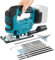 Scie sauteuse électrique sans fil pour Makita 18 V, 500 W sans balais avec lumière LED, angle de coupe biseauté ± 45°, 9 lames à tige en T, course de 19 mm pour bois, plastique, métal