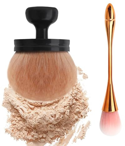 APOMOONS Selbstbräuner Großer Körperpinsel, Kabuki Makeup Pinsel, Schminkpinsel Foundation Concealer, mit Loser Puderpinsel, Ovaler Breiter Kopf Sonnenschutz Applikator für Rouge, Gesicht, Beine