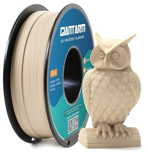 GIANTARM 3D Drucker Filament PLA, Holz Pappel PLA Filament 1.75mm für 3D-Drucker, 1kg Spool