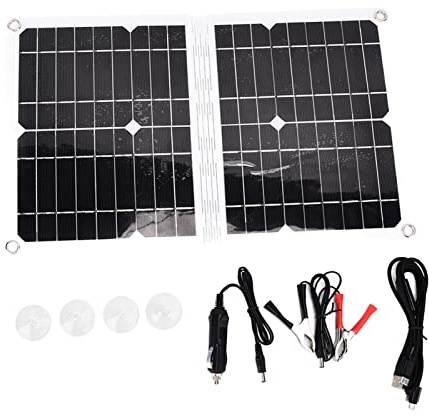 Kit de panneaux solaires 20 W, chargeur de batterie solaire pliable et efficace pour voitures, camping-cars, VTT, DC 18 V