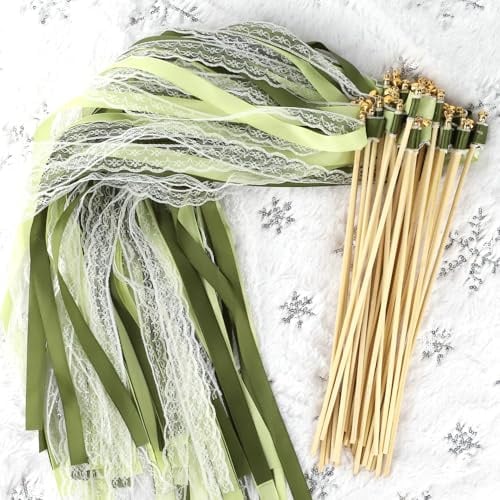 Wedding Wands 30 Stück Zauberstäbe Hochzeit Luftschlangen,Hochzeit Stäbe mit Glöckchen,Romantic Seidenfeenstab für Hochzeiten Geburtstage Partys Feiertagsfeiern Verwendet Weihnachten