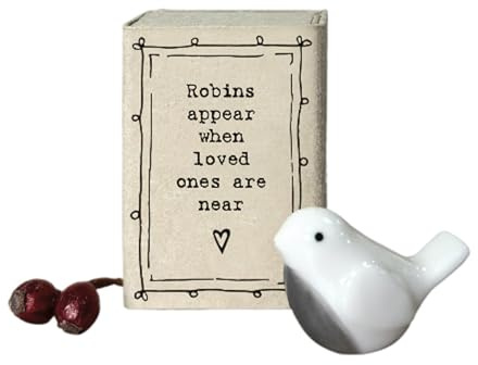 East of India Matchbox Gift, Robins Appear When Loved Ones Are Near