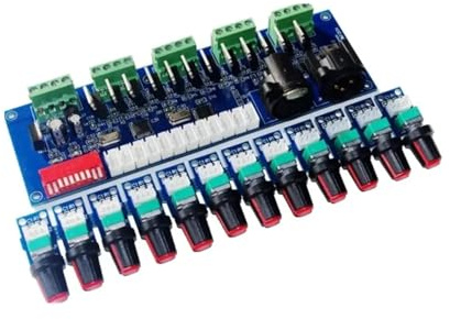 BTMFGVWLB DC 12V 24V DMX512 Decoder 12 Canali Manopola Dimmer Interruttore LED DMX512 4 Gruppi 12CH * 2A 24A XRL 3P RJ45 Controller per LED