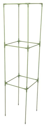 VALICLUD Quadratisches Fiberglas Rankgitter 27X123cm Robuste Tomatenstütze Pflanzenhalter für Garten Balkon und Gewächshaus Wetterfeste Kletterhilfe für Gurken Bohnen und Blumen