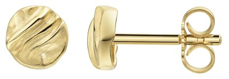 Celesta Gold Damen Ohrstecker 375 Gelbgold Struktur 375/- Gold 0,6cm Mattiert ohne gelb 371320927-2