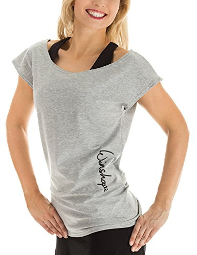 Winshape Damen Dance-Shirt WTR12 Freizeit Fitness Workout T, Grey-Melange, M