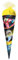 ROTH Geschenk-Schultüte klein Speed 50 cm - rund Tüllverschluss - Zuckertüte Schulanfang Formel 1