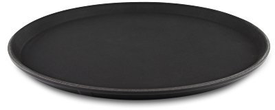 Tuffgrip Bandeja de plástico para Servir Alimentos y Bebidas, Negro, 40cm Diámetro