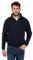 Fruit of the loom Herren Sportjacke Zip Neck Sweat Blau (Deep Navy Az), X-Large