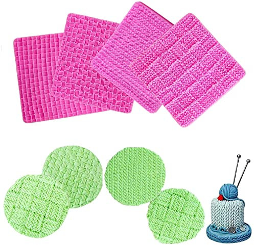 Voarge 4 Silikon Spitze Zucker Kuchen Matte Stricken Pullover & Crochet Kuchen, Matten Backen Kuchen Krempe Dekoration Form Bakeware Pfanne Küche Backen Supplies