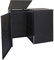 2er-Mülltonnenverkleidung HWC-E25, Mülltonnenbox Mülltonnenabdeckung, Poly-Rattan 2x120l - schwarz